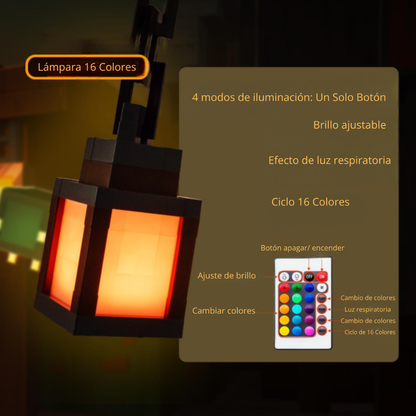 Lampara Nocturna de Minecraft