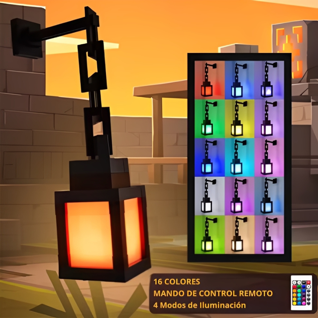 Lampara Nocturna de Minecraft